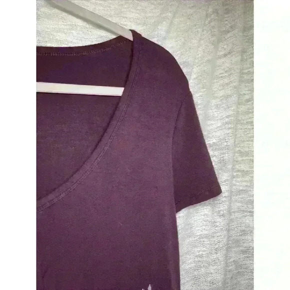 American Eagle Soft & Sexy Top Size Small Purple Plum Embroidered AE - Picture 9 of 12